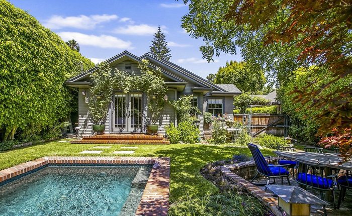 Hollywood Craftsman home with sparkling pool