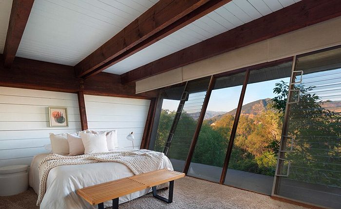 Cahuenga Pass Boathouse by architect by Harry Gesner-bedroom
