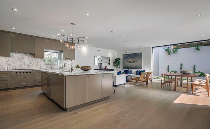 Open kitchen is the Brentwood Modern Architectural Home by Robert Kerr