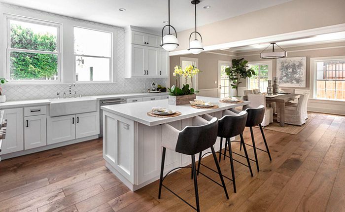 Historic Hancock Park Farmhouse with remodeled kitchen