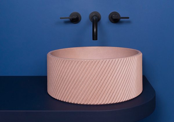 Kast’s range of customizable concrete basins are colorful showstoppers anywhere they are used.