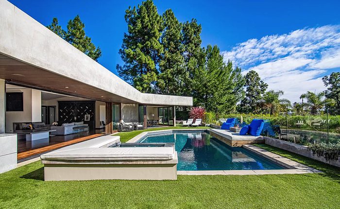 Trousdale Estates Mid Century home with pool