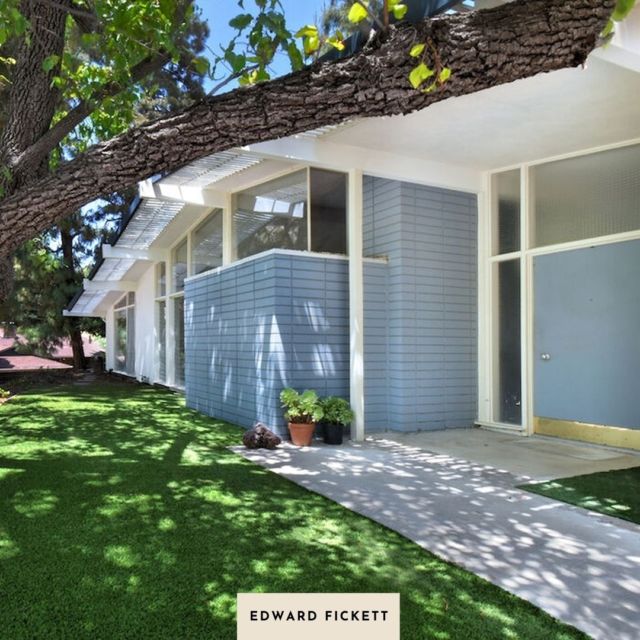 Finally A FICKETT! Coveted classic Mid Century Sherman Oaks home with pool by architect Edward Fickett. A fine example of mid century architecture with light-filled open plan living, walls of glass and modernist details.  Clerestory windows, a dramatic front entrance and towering trees welcome you to this stylish home. The property’s first offering in 55 years. Link in our bio.⁠
.⁠
Contact Beyond Shelter for a private showing of this classic mid century property! ⁠
.⁠
.⁠
.⁠
Listed by Barry Dantagnan⁠